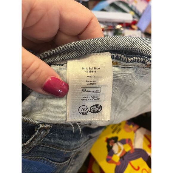 Cheap Monday Straight Leg Jeans Sonic Bail Blue sz 36/34 EUC - Picture 8 of 9